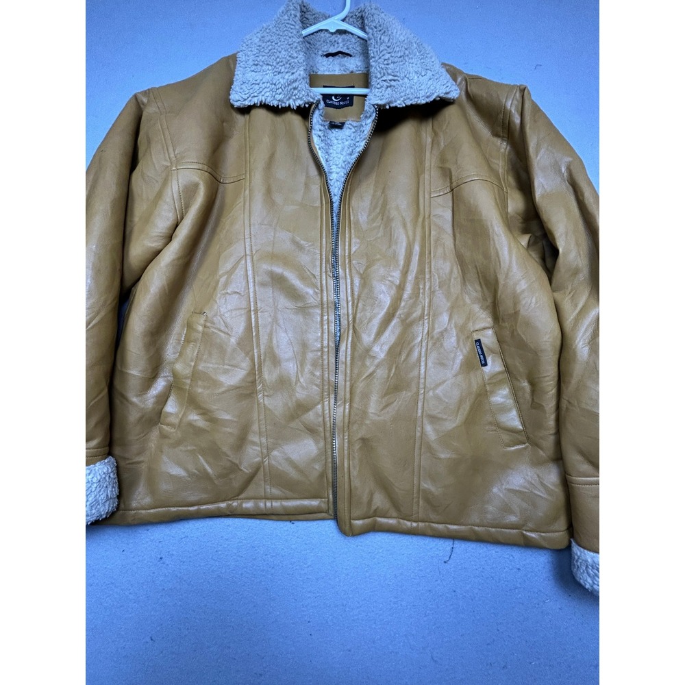 Claudio Nucci Jacket Faux Leather Tan XL Mens